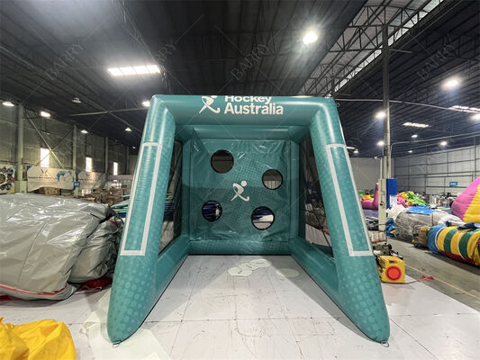 Portería inflable interactiva personalizada para práctica de tiro en hockey Australia