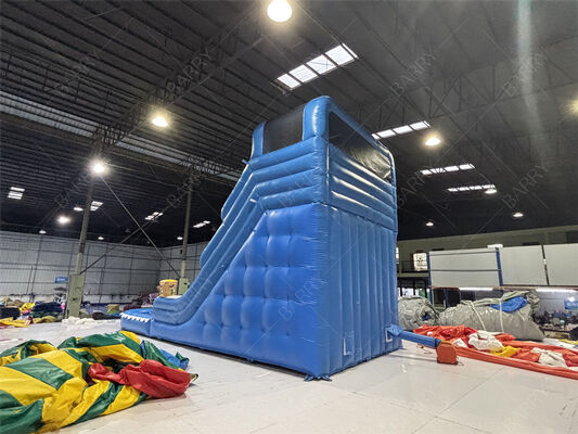 Resbaladilla inflable de PVC azul comercial para niños en el patio trasero con piscina para uso doméstico