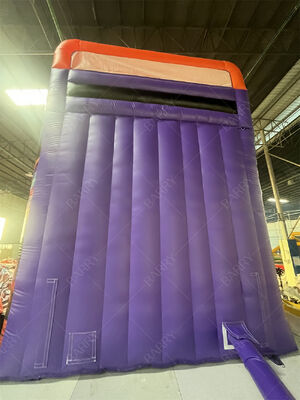 Tobogán inflable comercial de doble carril con piscina, tobogán seco/húmedo temático de neón/TikTok para alquileres de fiestas y sistemas de juego para niños