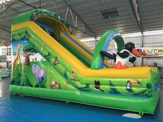 Diapositiva flotante inflable del parque del agua del tobogán acuático los 7*4*5m del tema del subordinado de la historieta para los niños