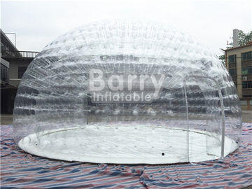 Tienda inflable transparente de la burbuja, tienda al aire libre del aire que acampa con la lona del PVC