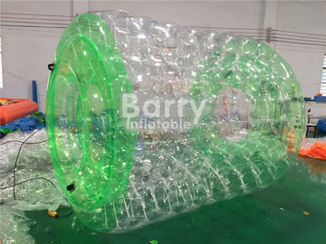 Bola de rodillo inflable transparente comercial del agua de la piscina del PVC SCT EN71