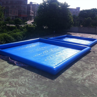 El rectángulo portátil de la piscina de agua de la lona del parque de atracciones explota la piscina
