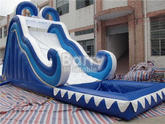 Toboganes acuáticos inflables de la onda al aire libre comercial de los niños con la pequeña piscina