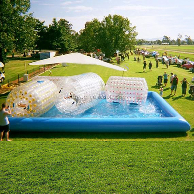 Piscina inflable grande el 10m*10m del rodillo del agua para el parque de atracciones