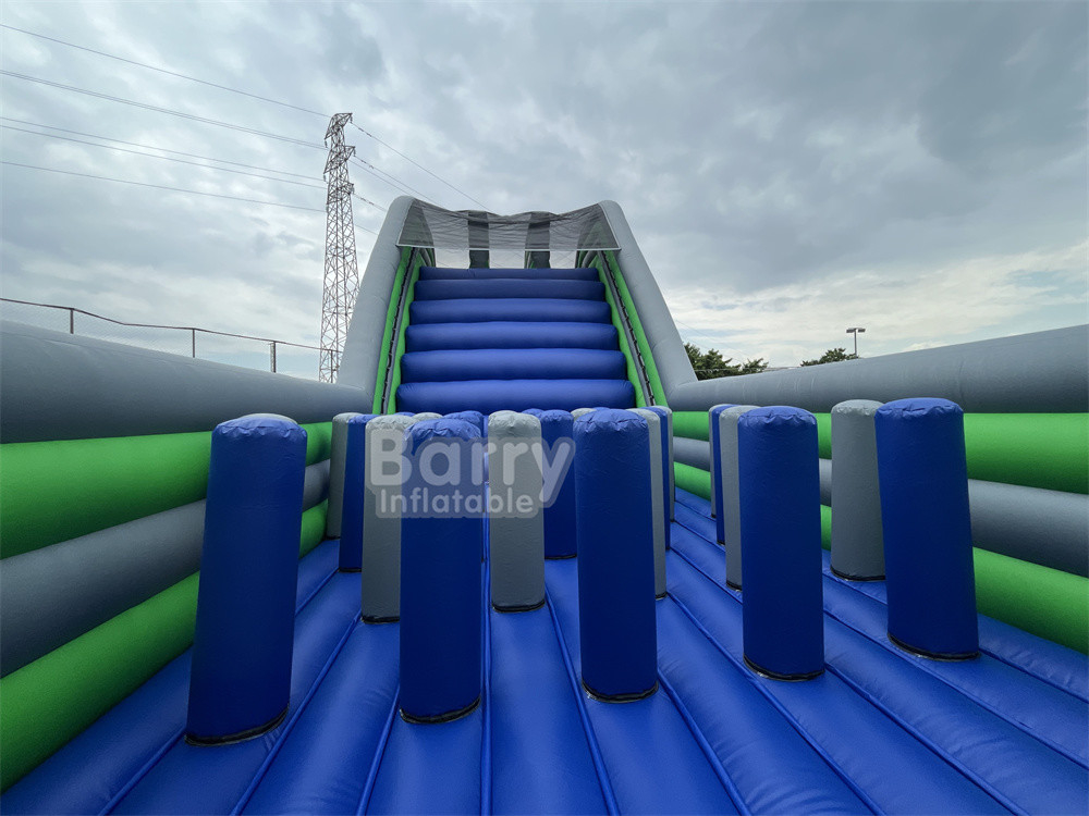 Niños Adultos Obstáculos Curso Deportes Juego Temático Insano 5k Destination Inflatable Divertido Linea de meta 33m Golfo de agua gigante