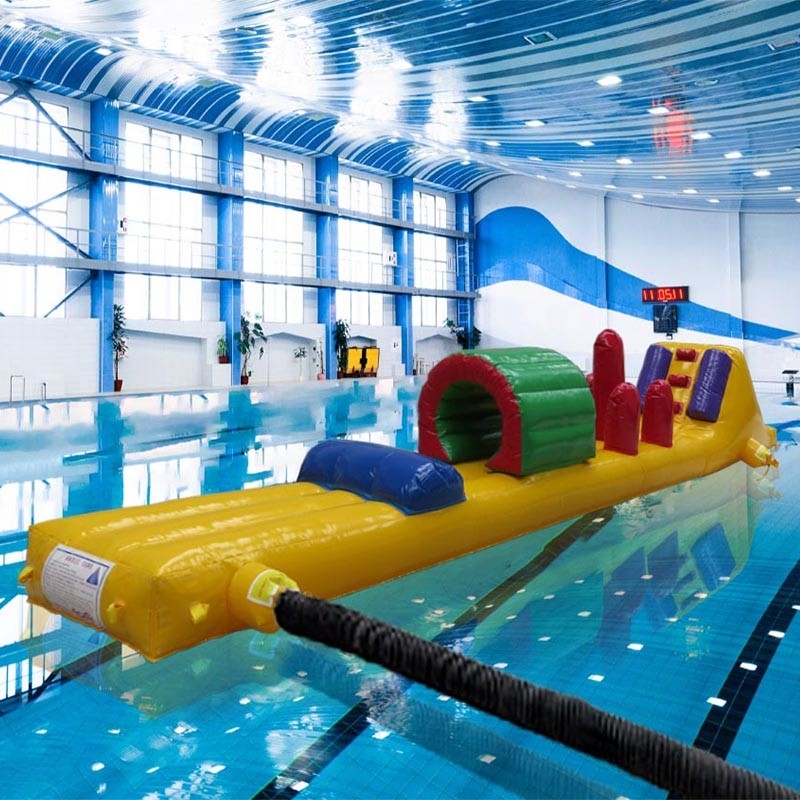 Carril único 8m Juvenil Desafío Piscina Flotante Inflable Aqua Correr Para Piscina Correr