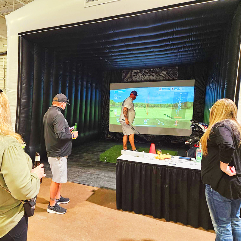 Tenda de golf inflable de alta calidad para exteriores y interiores Inflable Golf Sport Simulator Room Inflable Golf Hitting Cage