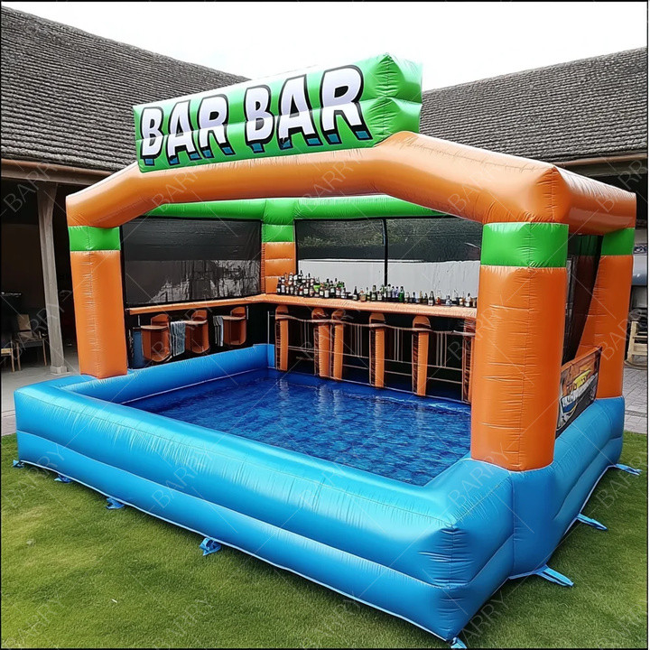 Gran diseño superior inflables piscina bar flotante piscina de agua inflables nadar hasta la piscina bar