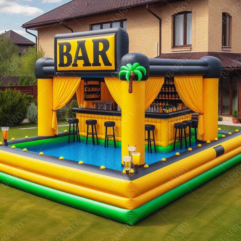 Nuevo diseño increíble piscina inflable bar pub inflable casa tienda de campaña piscina inflable bar flotante piscina inflable pub bar