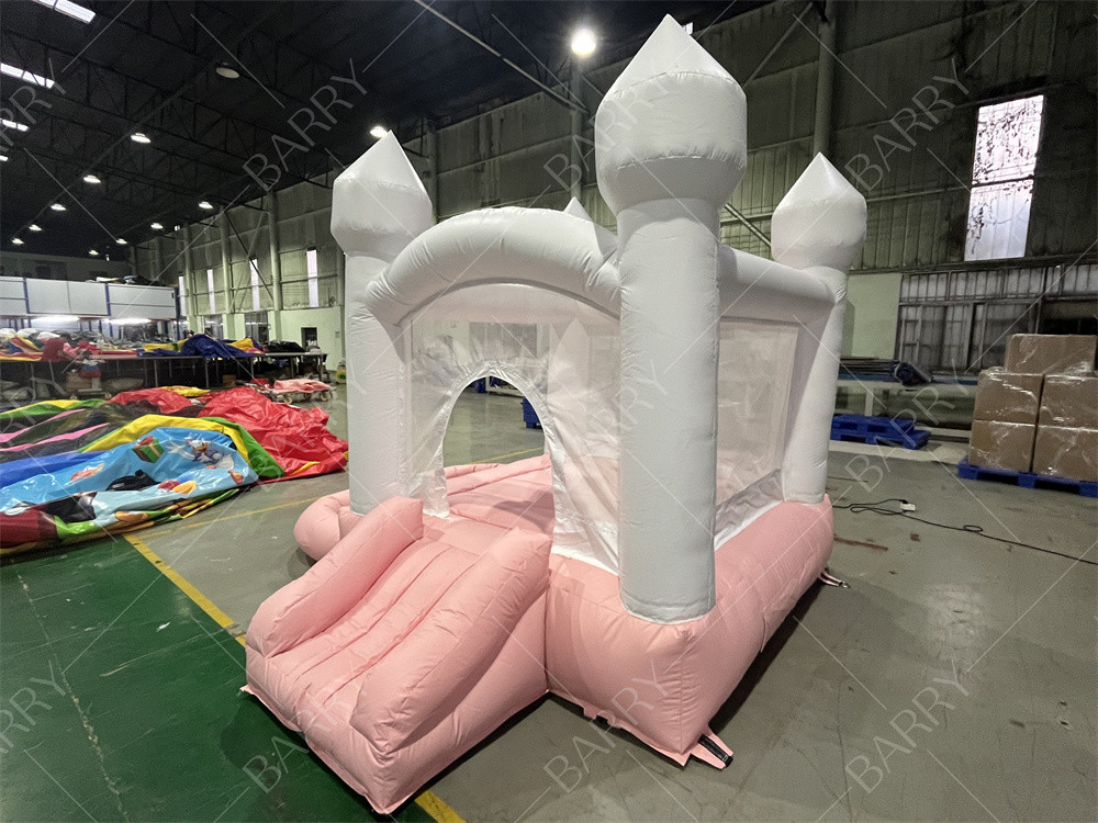 3.3x3m Blanco y Rosa Hermoso Deslizador Inflable de la Bouncer de la Boda Combo Salto del Castillo Deslizador