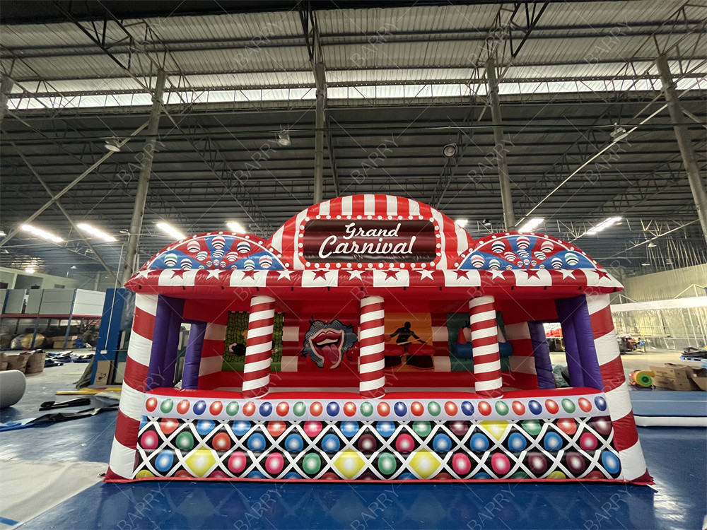 Juegos Deportivos 3 Juegos Carnaval Tabernáculo de Juegos 4 en 1 Combos Gran Carnaval Inflatable Tienda de Juegos