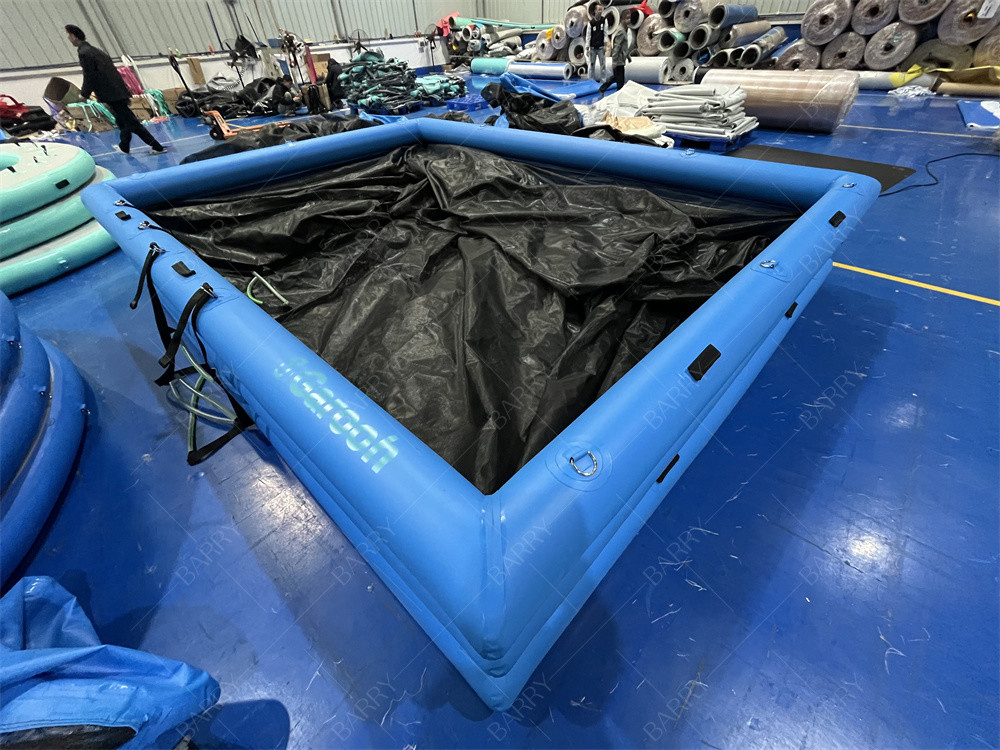 Piscina inflada para yates Anti medusas Piscina flotante inflada Océano Piscina de mar con recinto de redes para yates