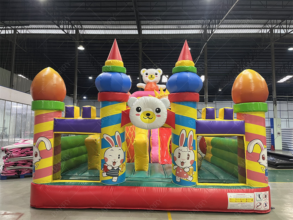 Zoo Animal Oso serio Conejo Niños pequeños Castillo de salto Parque temático Ciudad divertida para niños