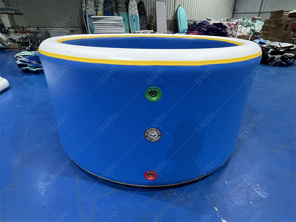 Piscina familiar redonda de trabajo pesado al aire libre Dwf Drop Stitch Piscina de hielo inflable Baño de verano Esencial Piscina de patio trasero