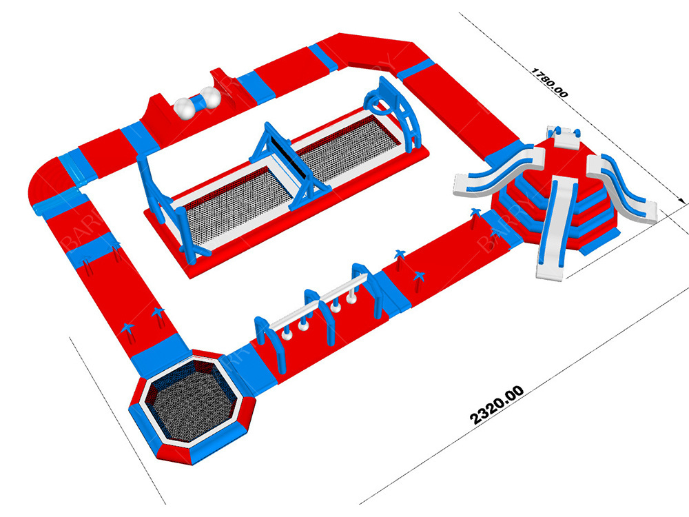 0.9mm PVC Floating Inflatable Parque acuático lago Inflatable Juegos acuáticos Inflatable Parque acuático para el mar