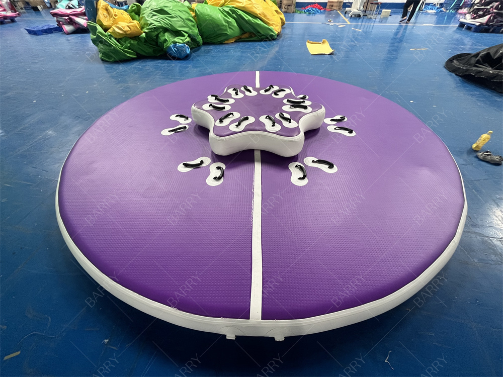 Tubo redondo de PVC con costura caída, morado, muelle inflable, juguetes acuáticos para piscinas y lagos