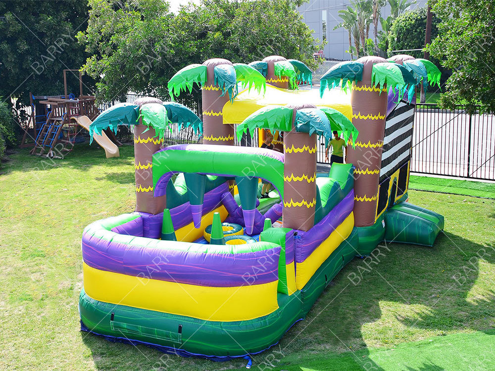 Castillo Hinchable con Obstáculos y Rebote Personalizado para Niños - Comercial