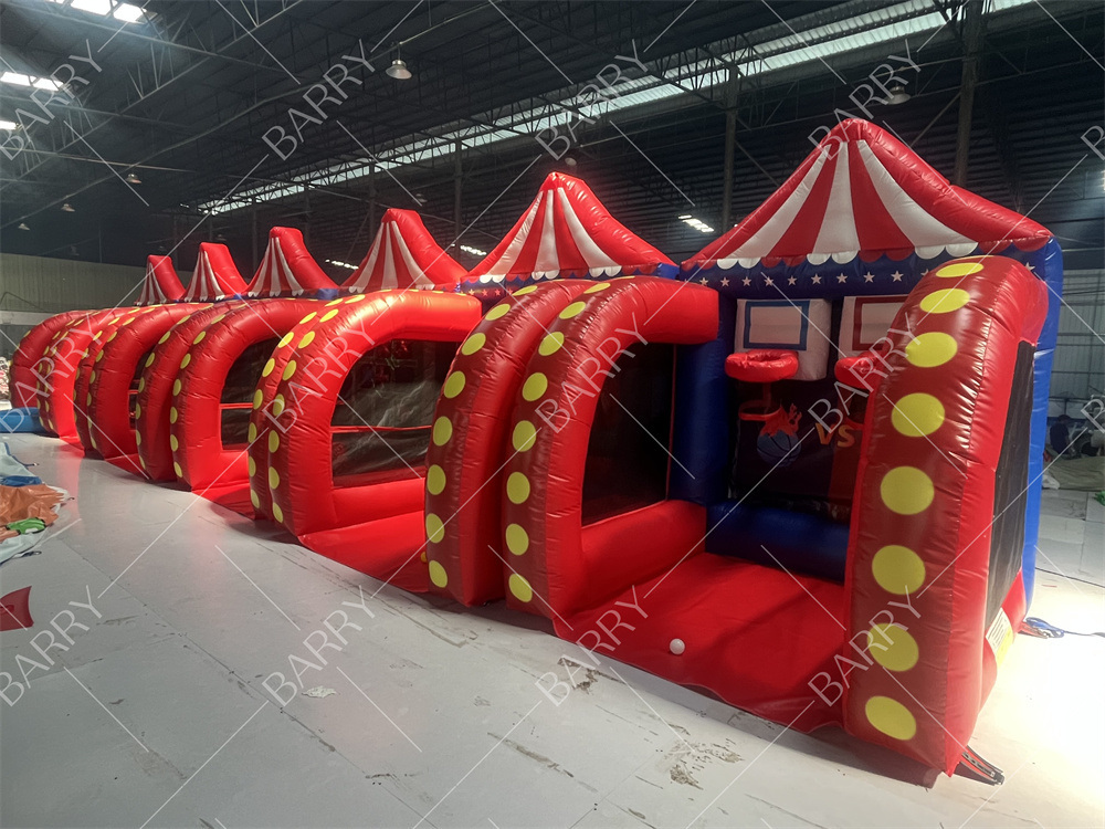Juego de Carnaval Inflable Portátil 6 en 1 Incluye Aro de Baloncesto para Fiestas al Aire Libre y Alquileres de Eventos para Juego en Interiores