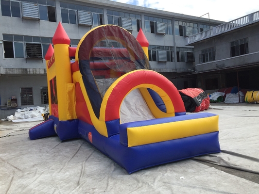 Explote a la gorila inflable combinada del castillo animoso con la puntada doble del Tripple de la diapositiva