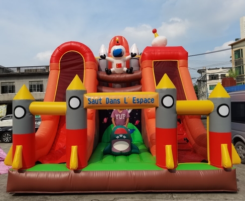 5mLX5mWX6mH que el despedir de salto inflable se escuda la diapositiva del cohete para los niños van de fiesta