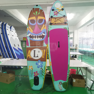 Equipos inflables grandes PaddleBoard del juego del agua del tablero del sorbo de la yoga rosada del color