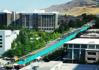 Anuncio publicitario durable del Pvc del tobogán acuático inflable gigante divertido del verde los 300m de largo