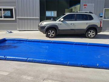 Contención azul flexible del agua de las esteras del túnel de lavado que imprime el doble - puntada del Tripple