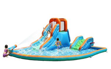 Diversión inflable resistente al fuego grande EN14960 del agua con la piscina grande