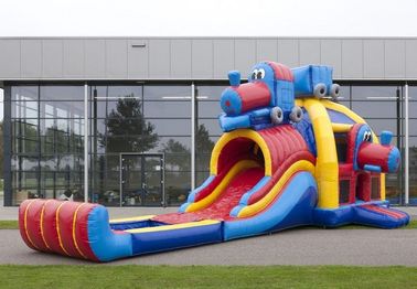 Gorilas combinadas inflables del tren de los niños, PVC durable Meteria