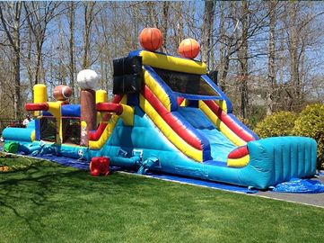 La carrera de obstáculos inflable comercial de la arena de deporte explota la carrera de obstáculos del agua