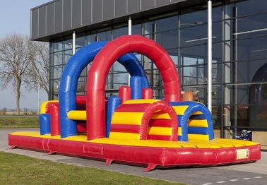 carrera de obstáculos inflable de la lona del PVC de 0.55m m con el ventilador