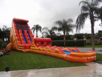 30 pies del tobogán acuático del agua fresca de diapositiva adulta inflable anaranjada alta del parque