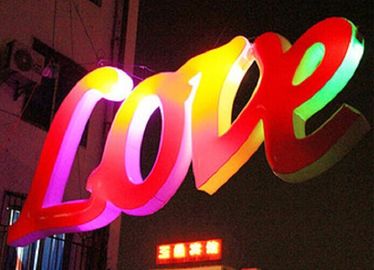 Propuesta de matrimonio LED inflable que enciende el corazón cariñoso del paño de Oxford
