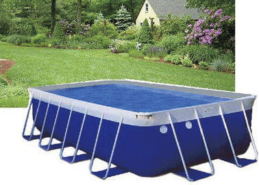 Piscina azul del marco metálico del marco de acero del PVC, piscina de la fácil instalación con los accesorios