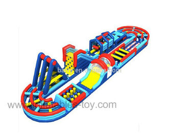 Carrera de obstáculos inflable de la lona con varios elementos del PVC con el Wipeout de Boot Camp