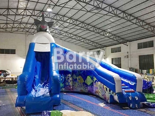 Los toboganes acuáticos inflables del elefante para la piscina modifican el logotipo para requisitos particulares