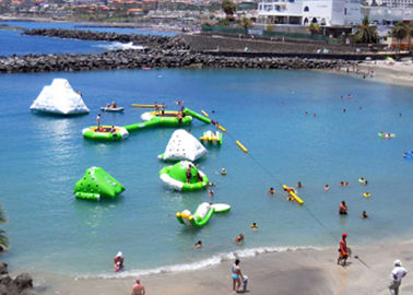 Parque flotante inflable del agua del mar, último parque inflable comercial de la diapositiva