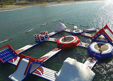 Isla inflable flotante popular, equipo inflable acuático del parque del agua para el adulto