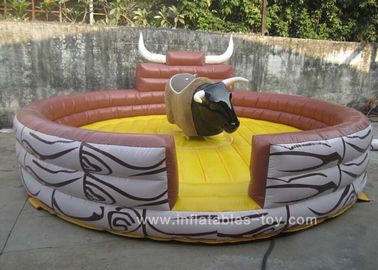 Niños inflables comerciales Bull que monta mecánica de los juegos de los deportes
