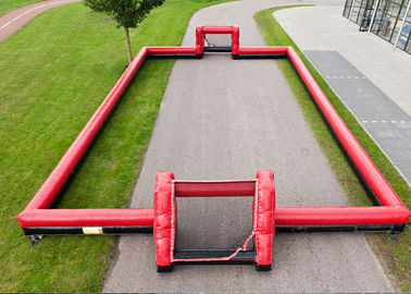 Campo de fútbol inflable impermeable del PVC del partido de los juegos inflables comerciales de los deportes