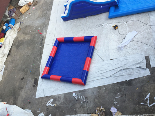 Piscina de agua inflable profunda de la lona azul y roja los 6x6m para la familia