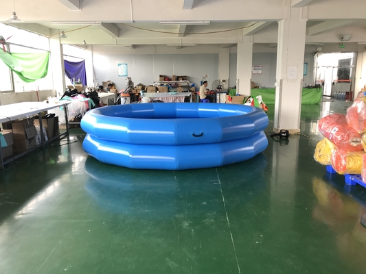 Piscina inflable portátil del color azul claro con la bomba de aire Logo Printing
