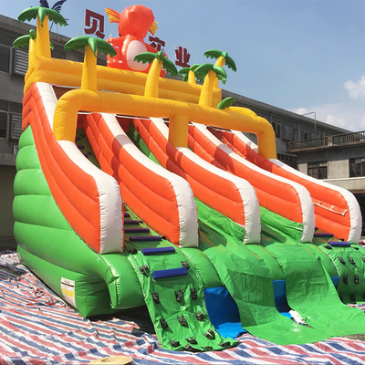 Tobogán acuático inflable comercial del tema de la selva de la diapositiva de la piscina con la piscina