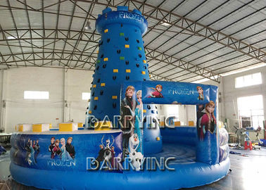 Tipo inflable congelado niños azules arena deportiva inflable material de la pared que sube del PVC