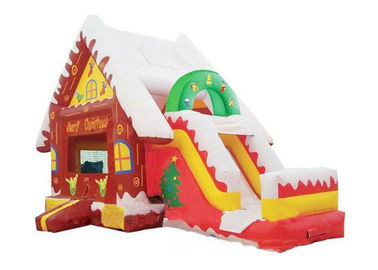 Casa de salto del festival de la despedida de la casa de la gorila combinada inflable grande de la diapositiva para la Navidad