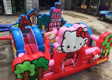 Patio inflable del niño del Hello Kitty con la diapositiva, castillo animoso adulto comercial