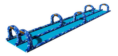 Diapositiva doble inflable gigante del carril de la diapositiva los 300m del color asombroso del camuflaje para el acontecimiento al aire libre