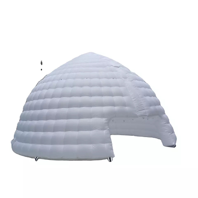 Tienda inflable blanca personalizada para eventos, iglú inflable para fiesta de cúpula grande