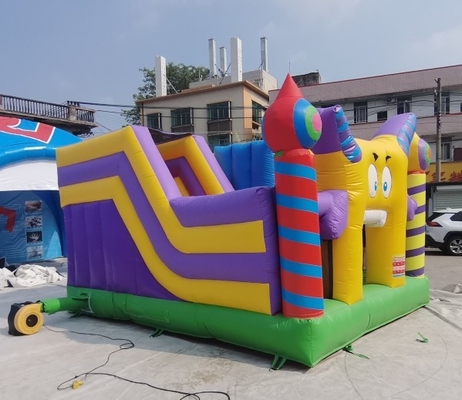 diapositiva inflable al aire libre de la casa de la gorila del PVC de 0.55m m combinada